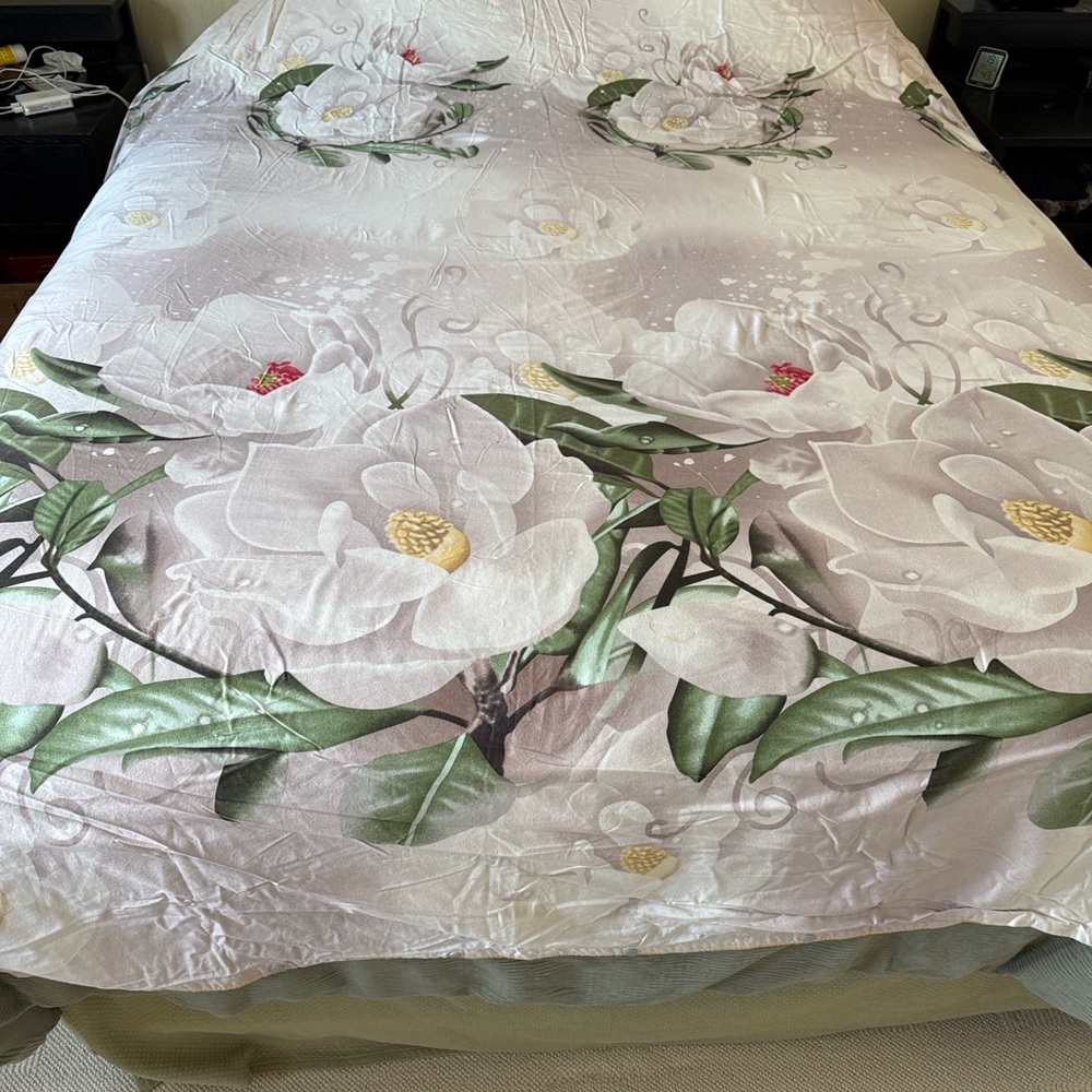 100%Cotton Elegant Floral Duvet Cover